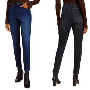 FRAME Two Tone Le One Skinny Jeans Teller